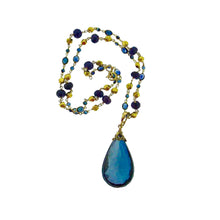 Load image into Gallery viewer, Petite 18k chain with blue sapphires